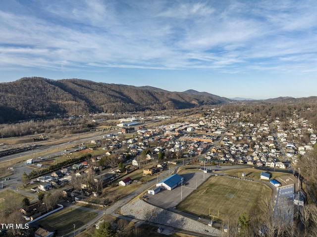 bird's eye view featuring a mountain view