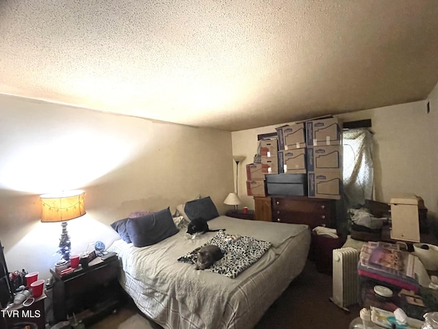 bedroom featuring a textured ceiling