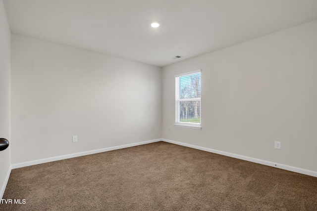 view of carpeted empty room