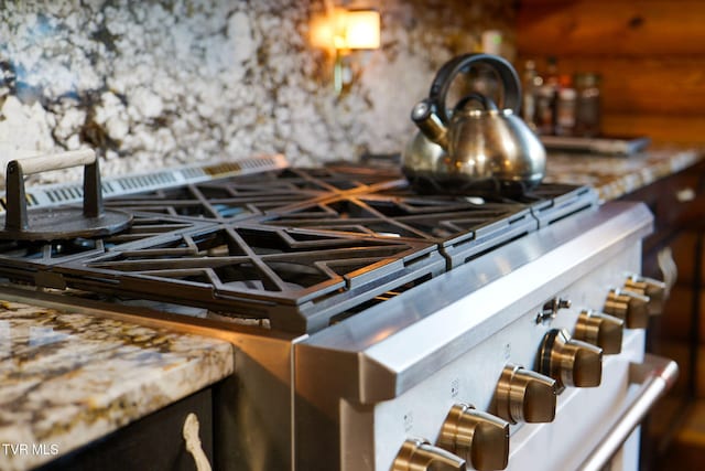 interior details featuring stainless steel stove