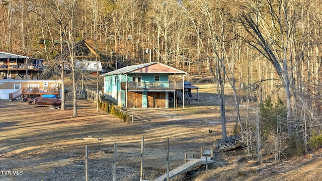 exterior space with a deck