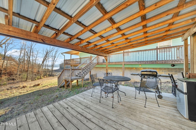 view of wooden deck