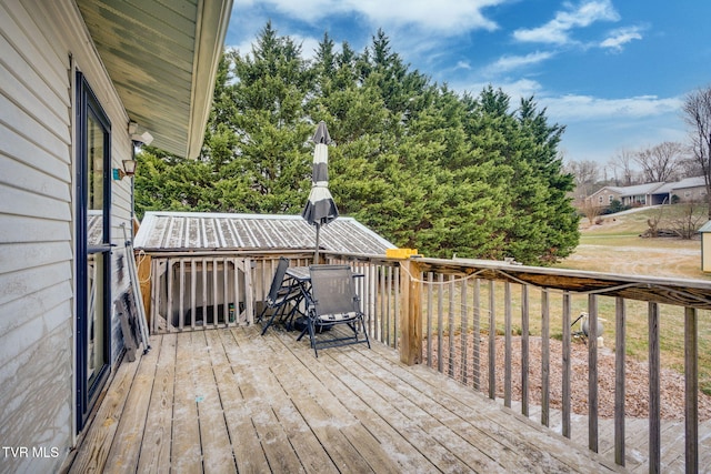 view of wooden terrace