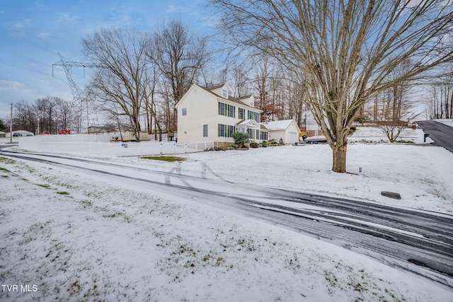 view of snowy yard