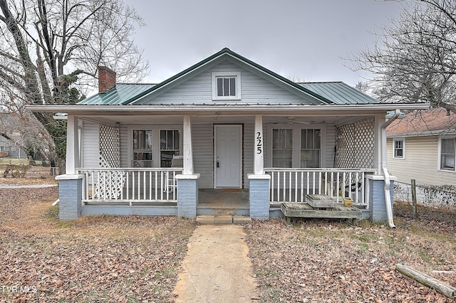 bungalow-style house featuring a porch