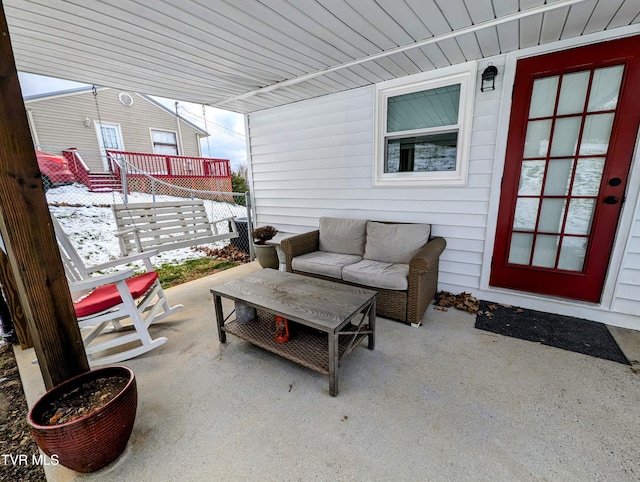 view of patio / terrace with a porch