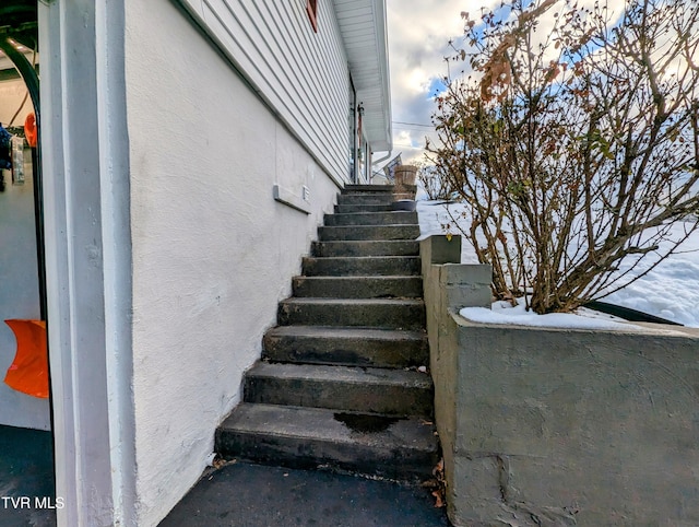 view of stairway