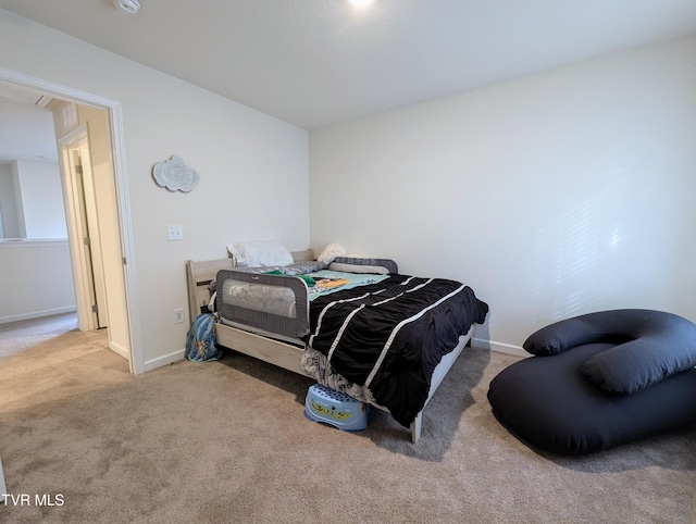 view of carpeted bedroom