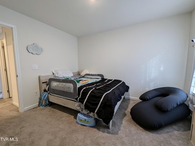 view of carpeted bedroom