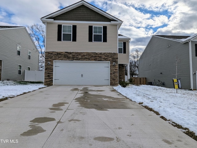 front facade featuring a garage