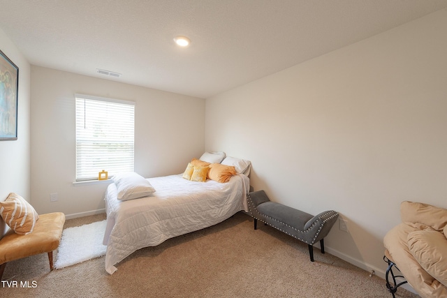 view of carpeted bedroom