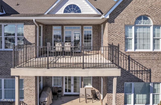 deck featuring french doors and a patio area