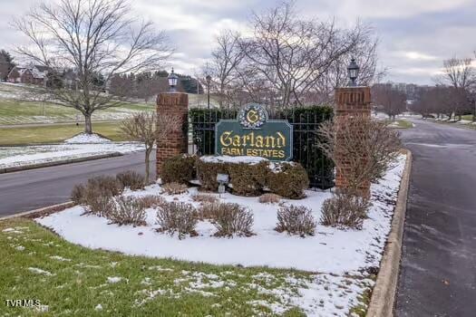 view of community sign