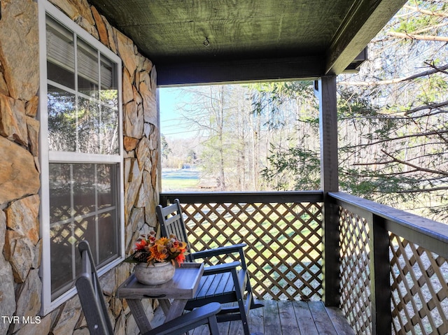 view of wooden deck