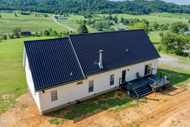 bird's eye view featuring a rural view