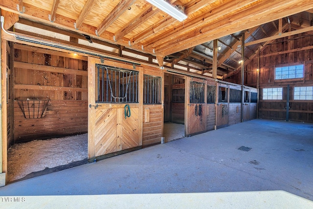 view of horse barn