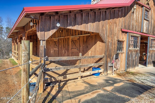 view of horse barn