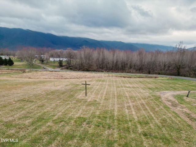 view of mountain feature featuring a rural view