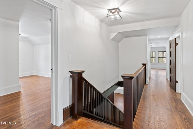 hallway featuring hardwood / wood-style floors