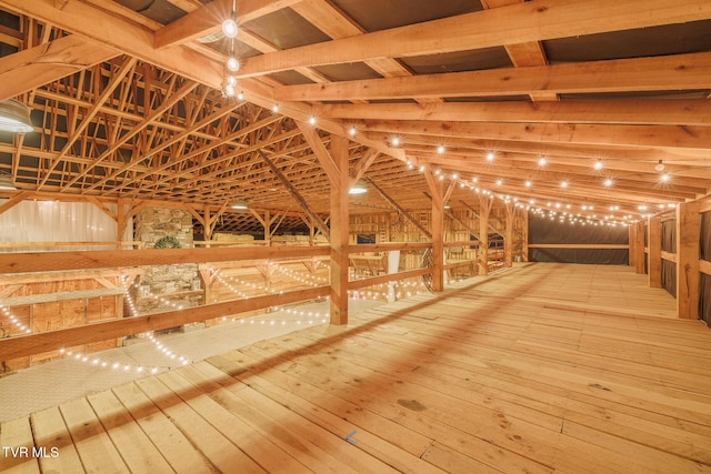 misc room with hardwood / wood-style floors