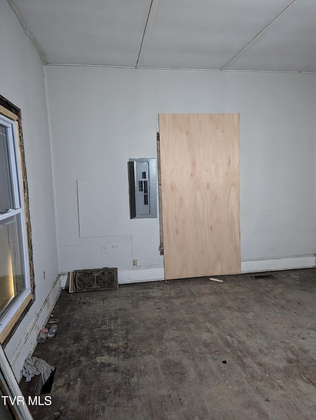 empty room featuring electric panel