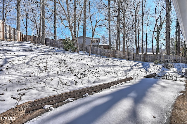 view of snowy yard