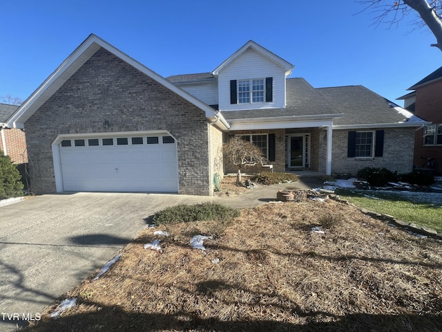 view of property with a garage