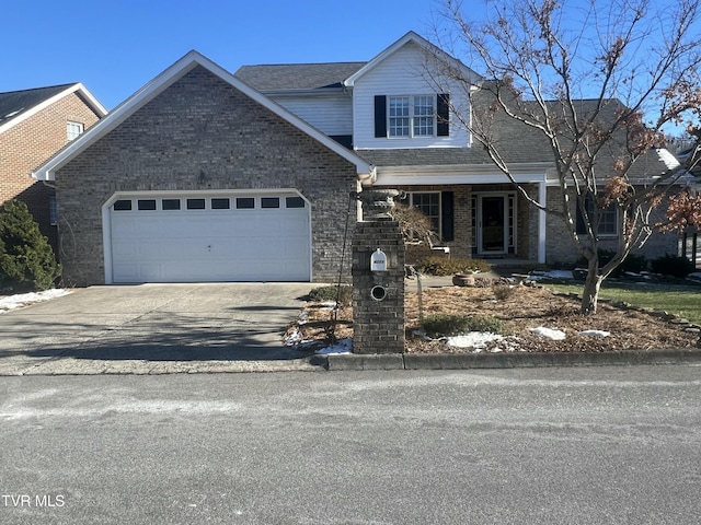 view of property with a garage