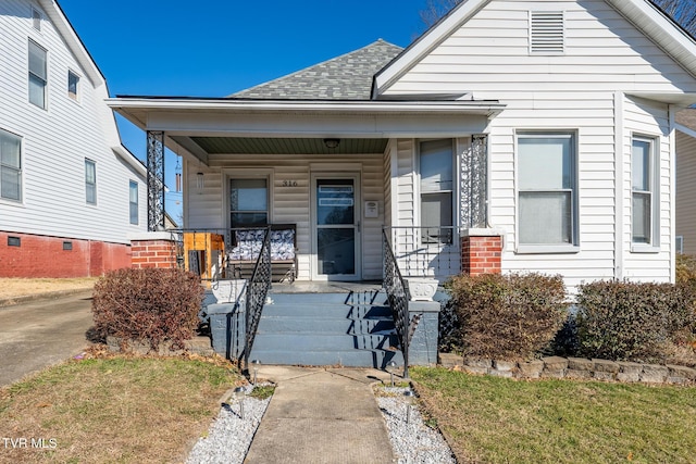 bungalow with covered porch