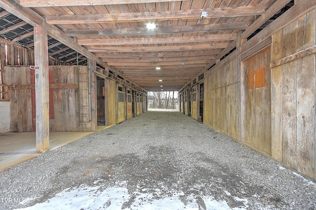 view of horse barn