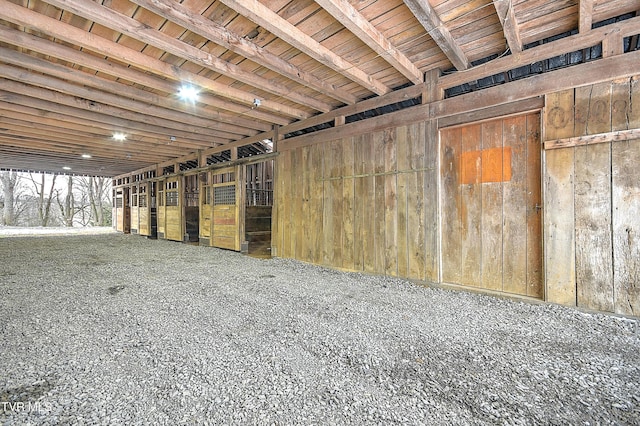 view of horse barn