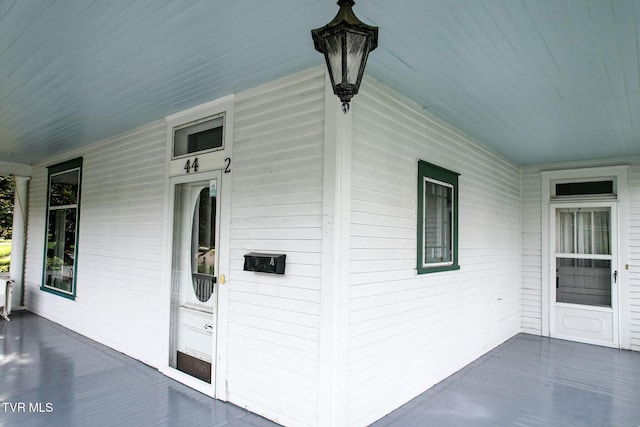 exterior space with a porch