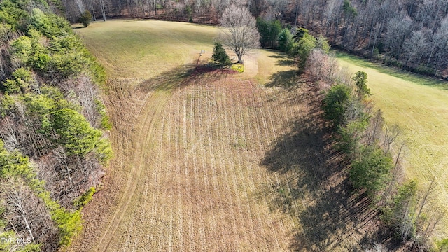 drone / aerial view with a rural view