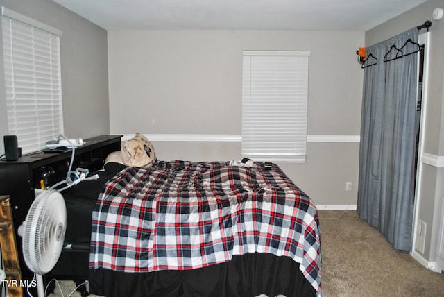 bedroom featuring carpet floors