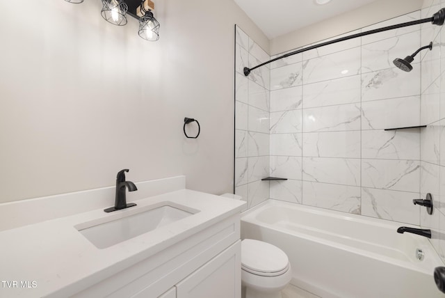376 Wilcox Cir, Jonesborough, TN 37659 - bathroom featuring shower / tub combination, toilet, and vanity