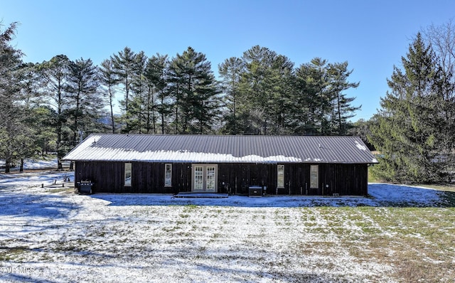 view of front of home featuring french doors