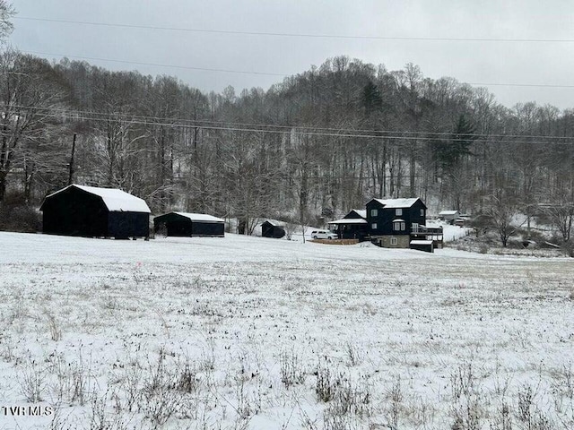 view of snowy yard