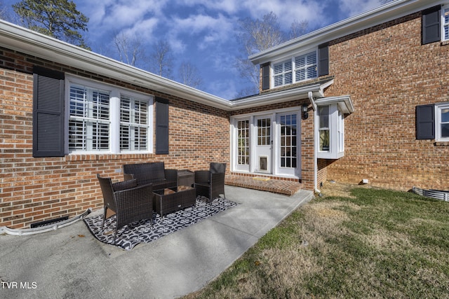 view of patio / terrace with an outdoor living space