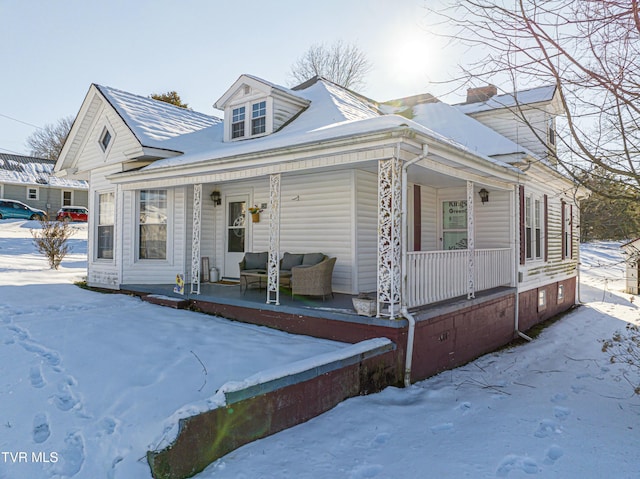 view of front of house with covered porch