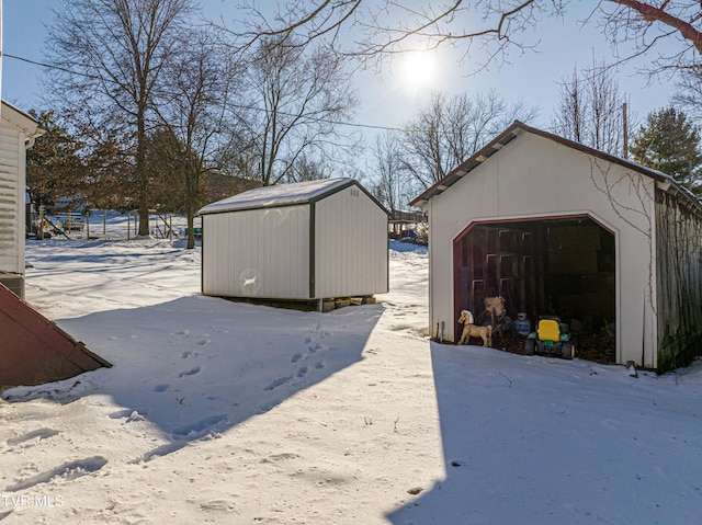 exterior space featuring a garage