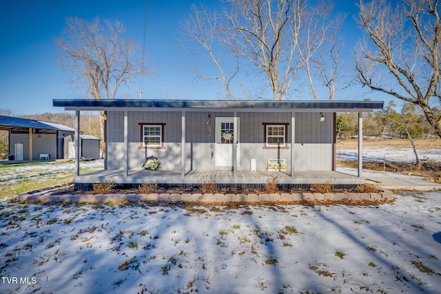 exterior space featuring covered porch