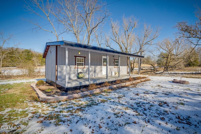 exterior space with covered porch