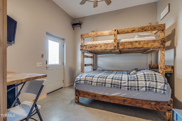 bedroom with ceiling fan