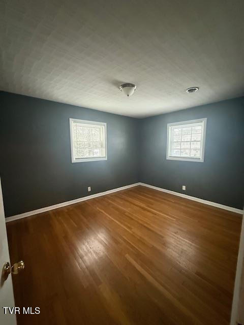 empty room featuring wood-type flooring