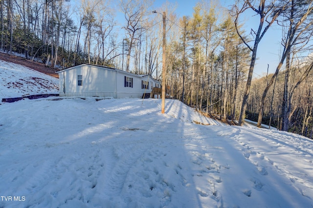 view of snowy yard