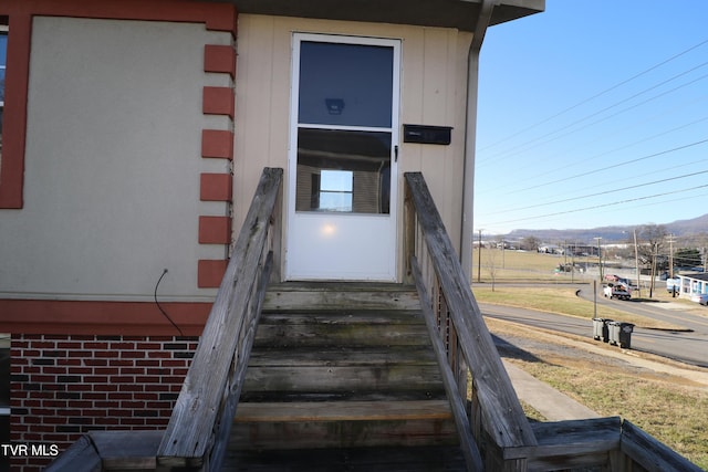 view of stairway