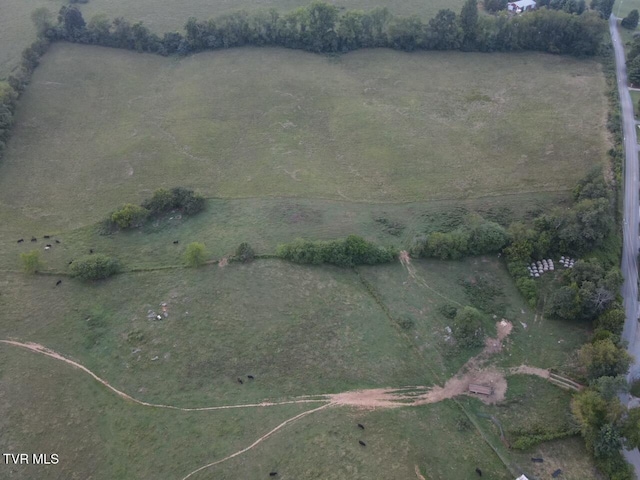 drone / aerial view with a rural view