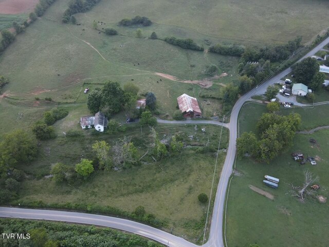 aerial view featuring a rural view