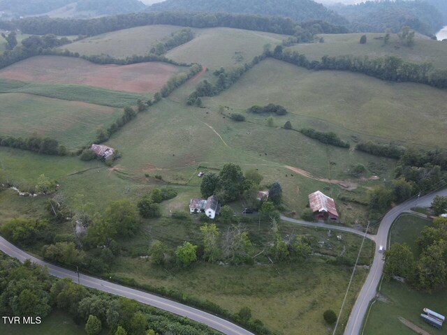 bird's eye view with a rural view