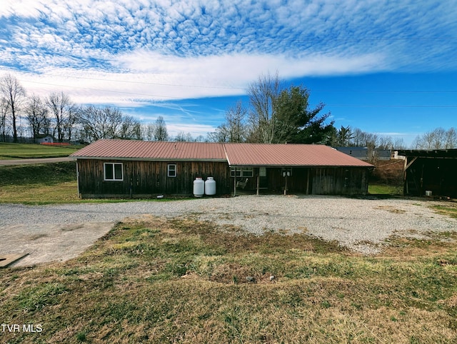 view of single story home